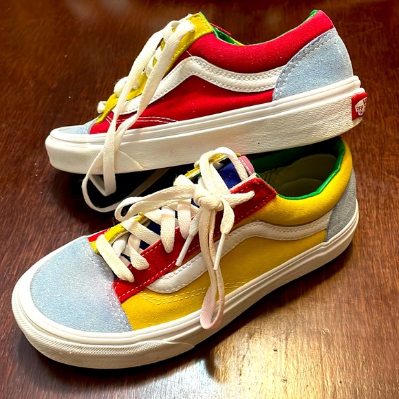 Vans sunshine Multi Color Block old Skool men/youth 4 womens 5.5 - Picture 1 of 8